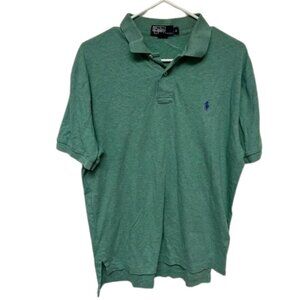 Vintage‎ Polo Ralph Lauren Short Sleeve Polo Men's MEDIUM Seafoam Aqua Green